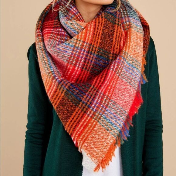 Plaid Knit Scarf‎ - Picture 1 of 4